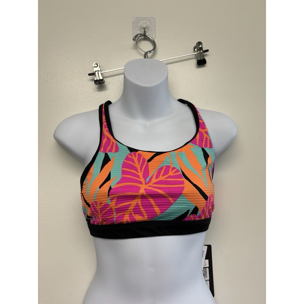 Body Glove Womens Medium Equalizer Cross-over Swim Bikini Top Bubble Gum - NWT